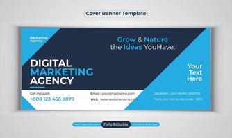 Digital marketing agency business banner design modern layout vector template