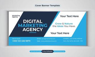 Digital marketing agency business banner design modern layout vector template