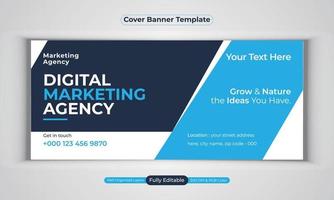 Digital marketing agency business banner design modern layout vector template