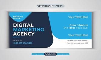 Digital marketing agency business banner design modern layout vector template