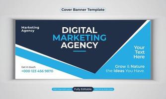 Digital marketing agency business banner design modern layout vector template