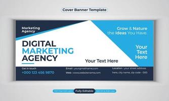 Digital marketing agency business banner design modern layout vector template