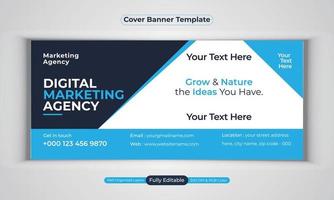 Digital marketing agency business banner design modern layout vector template