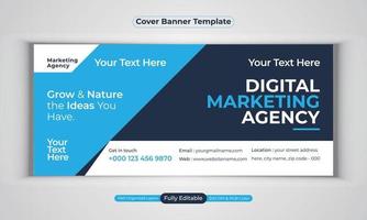 Digital marketing agency business banner design modern layout vector template