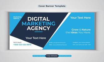 Digital marketing agency business banner design modern layout vector template