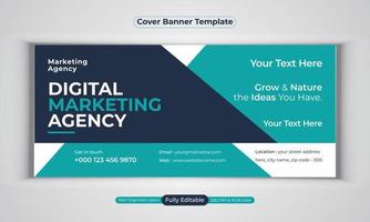 Digital marketing agency business banner design modern layout vector template