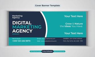 Digital marketing agency business banner design modern layout vector template