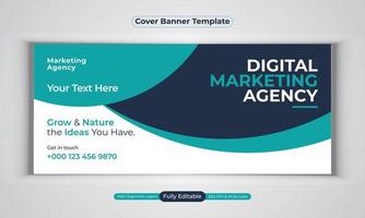 Digital marketing agency business banner design modern layout vector template