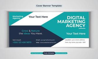 Digital marketing agency business banner design modern layout vector template