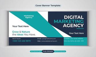 Digital marketing agency business banner design modern layout vector template