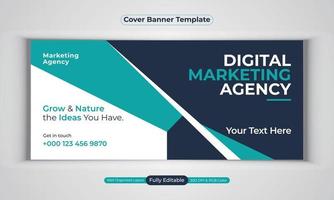 Digital marketing agency business banner design modern layout vector template