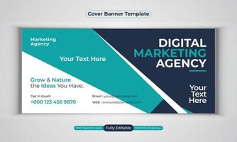 Digital marketing agency business banner design modern layout vector template