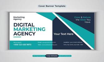 Digital marketing agency business banner design modern layout vector template