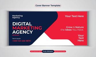 Digital marketing agency business banner design modern layout vector template