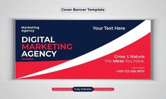 Digital marketing agency business banner design modern layout vector template