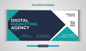 Digital marketing agency business banner design modern layout vector template