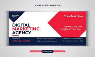 Digital marketing agency business banner design modern layout vector template