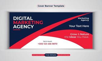 Digital marketing agency business banner design modern layout vector template