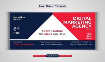 Digital marketing agency business banner design modern layout vector template