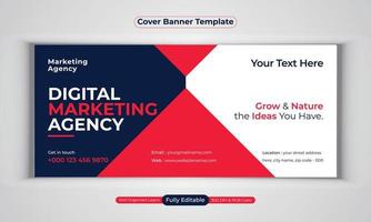 Digital marketing agency business banner design modern layout vector template