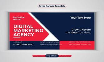 Digital marketing agency business banner design modern layout vector template