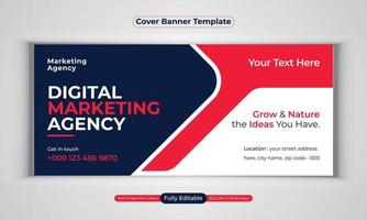 Digital marketing agency business banner design modern layout vector template