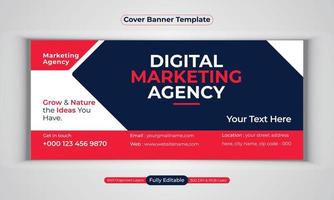 Digital marketing agency business banner design modern layout vector template