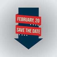 Save The Date. Speech Bubble, Banner, Paper, Label Template. Vector Stock Illustration