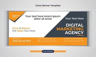 Digital marketing agency business banner design modern layout vector template