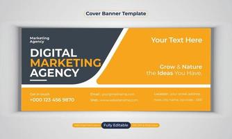 Digital marketing agency business banner design modern layout vector template