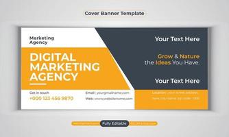 Digital marketing agency business banner design modern layout vector template