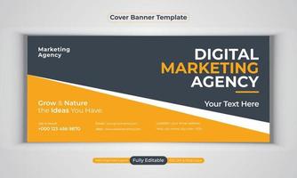 Digital marketing agency business banner design modern layout vector template