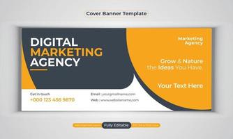 Digital marketing agency business banner design modern layout vector template