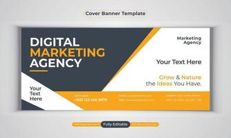 Digital marketing agency business banner design modern layout vector template