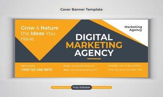 Digital marketing agency business banner design modern layout vector template