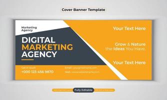 Digital marketing agency business banner design modern layout vector template