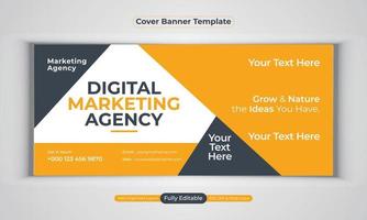 Digital marketing agency business banner design modern layout vector template