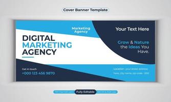 Digital marketing agency business banner design modern layout vector template