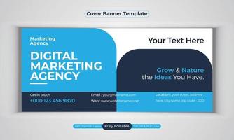 Digital marketing agency business banner design modern layout vector template