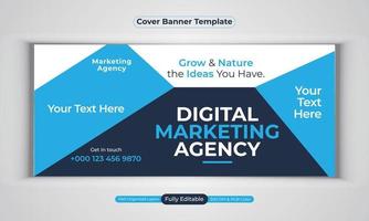 Digital marketing agency business banner design modern layout vector template