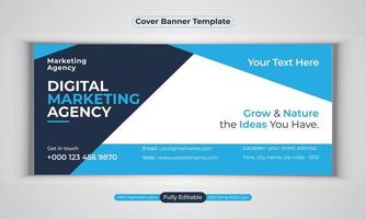 Digital marketing agency business banner design modern layout vector template