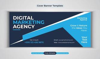 Digital marketing agency business banner design modern layout vector template