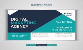 Digital marketing agency business banner design modern layout vector template