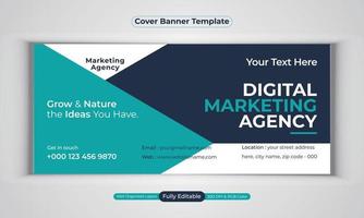 Digital marketing agency business banner design modern layout vector template