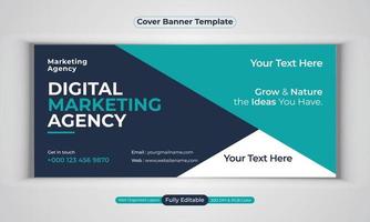 Digital marketing agency business banner design modern layout vector template