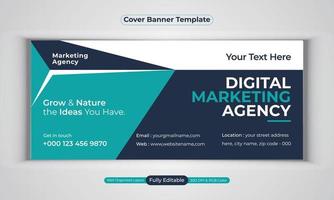 Digital marketing agency business banner design modern layout vector template