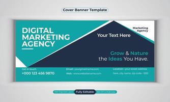 Digital marketing agency business banner design modern layout vector template