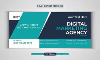 Digital marketing agency business banner design modern layout vector template