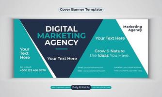 Digital marketing agency business banner design modern layout vector template