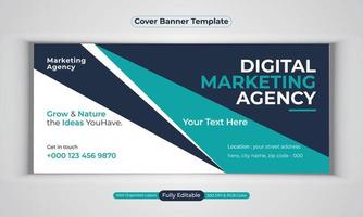 Digital marketing agency business banner design modern layout vector template